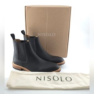 Nisolo Men's Black Marco Everyday Chelsea Leather Boots $268 Size 11